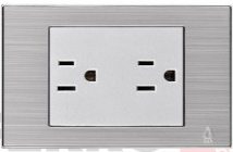 Toma doble acero